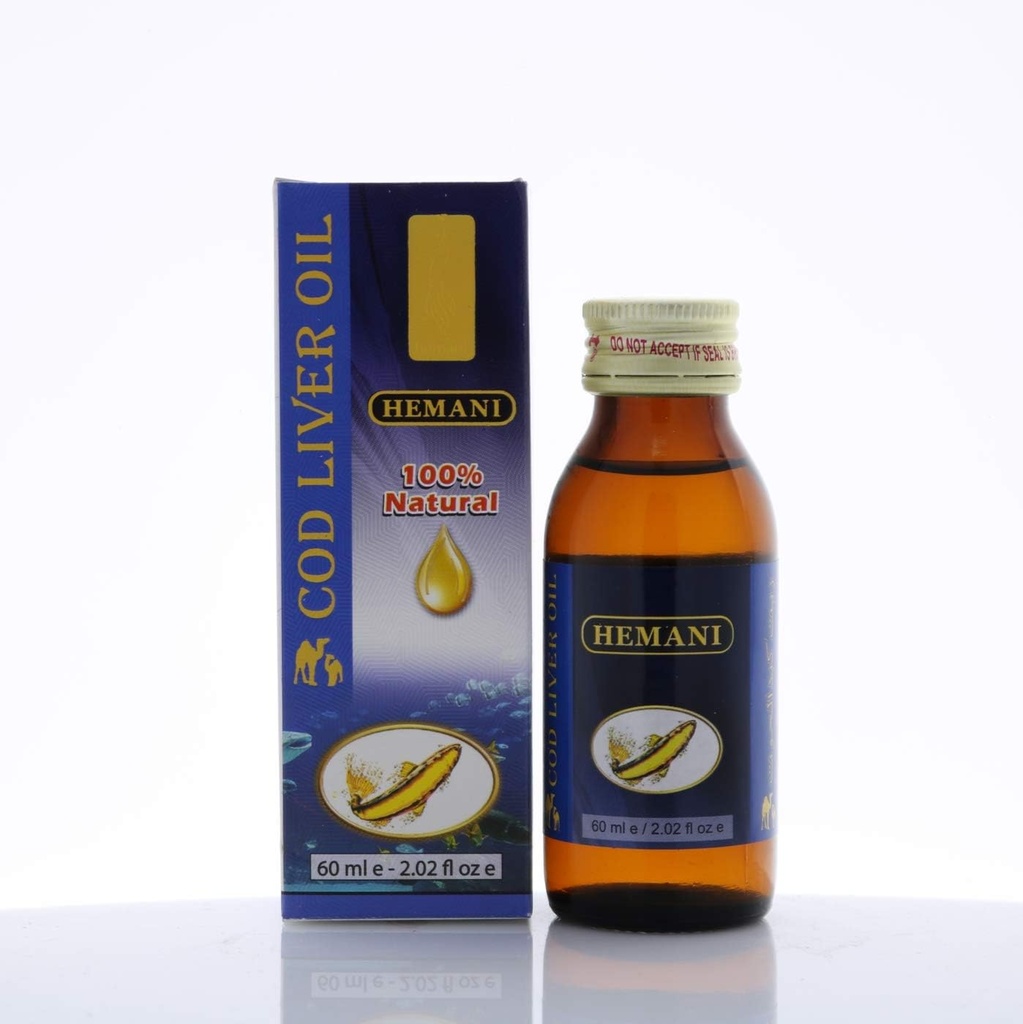Hemani Cod Jaterní olej 60ml (2 FL OZ) - Jedlý olej