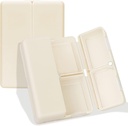Daily Pill Organizer, 7 Compartments Přenosný Pill Pouzdro Pořadatel, [Skládací Design] Pill Box pro kapsy v kabelce držet vitaminy, Cod Játra olej, doplňky a léky -White