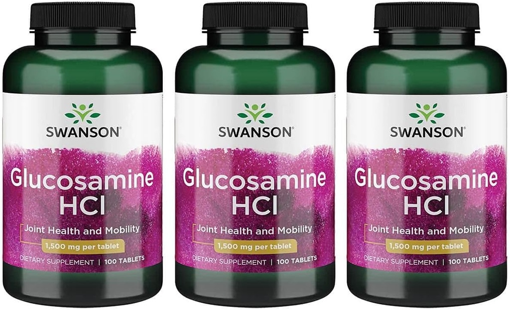 Swanson Glucosamine Hcl 1500 Milligrams 100 Tabs (3 balení)