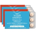 Viter Energy Caffeinated Gum 60 mg kofein, B vitaminy, guarana, cukr zdarma. (Variety, 12ks, 4 Pack)