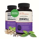 Živé vědomí KSM- 66 Ashwagandha dodatek w / L Theanin & AlphaWave - ZenWell Everyday Stress Relief, Cognitive, Brain Health - Ashwagandha pro muže a ženy - 60 Kapsle