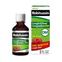 Robitussin Kašel a hrudník Congestion DM, Cough Conpressant a Expectorant, Malina Flavor - 8 Fl Oz láhev