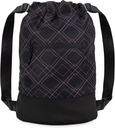 Flex Cinch Drawstring Gym Bag pro ženy s grafickými vzory 124; Durable Lightensive Gym Cinch Bags 124; Great for Gym Bag, Cestování, a Overnights 124; Black / Rose - Geometric