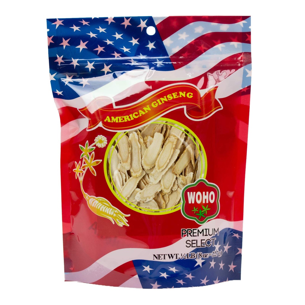 WOHO American Ginseng # 127.8 Large Slice Bag 8oz