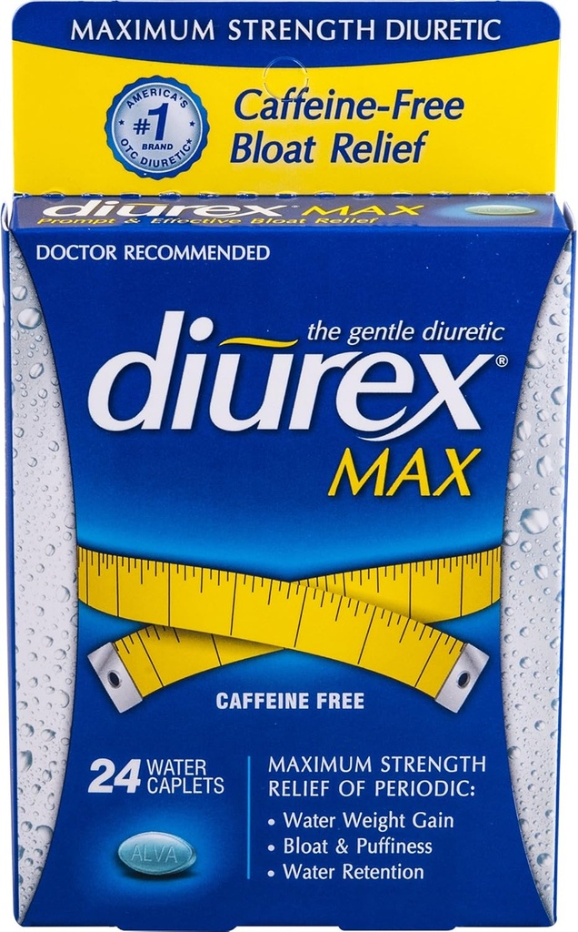 Diurex Max vodní kapsle kofein zdarma - 24 kaplet, balení po 2