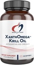Design pro zdraví Xanthomega - Krill Oil s 12mg Astaxanthinu - Antioxidant, Fosfolipidy + EPA / DHA Omega 3 - Kardiovaskulární, Kožní + oční doplněk zdraví (120 Softgels)