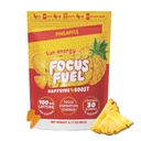 FocusFuel Energy Chews - Ananas Flavor (15 Služeb) - 100mg Caffeine + Alpha GPC + L- Theanine + B12, Magnesium - Tropical Energy Boost - No Crash or Jitters
