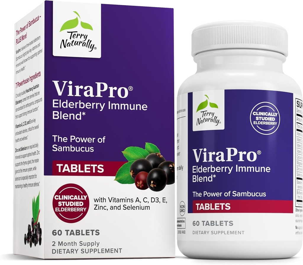 Terryho Přirozeně 171 Pro - Příplatek s bylinkovou směsí pro imunitní podporu - Příplatek s Elderberry, Zinek & Selen - Podpora imunitní reakce - 60 Tablet