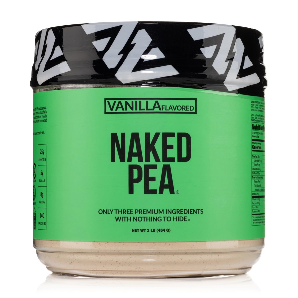 Vanilla Pea Protein Isolát ze severoamerické farmy, Pouze 3 ingredience, Vanilla Vegan Protein, Gluten- Free, Soy Free, GMO Free - 1LB