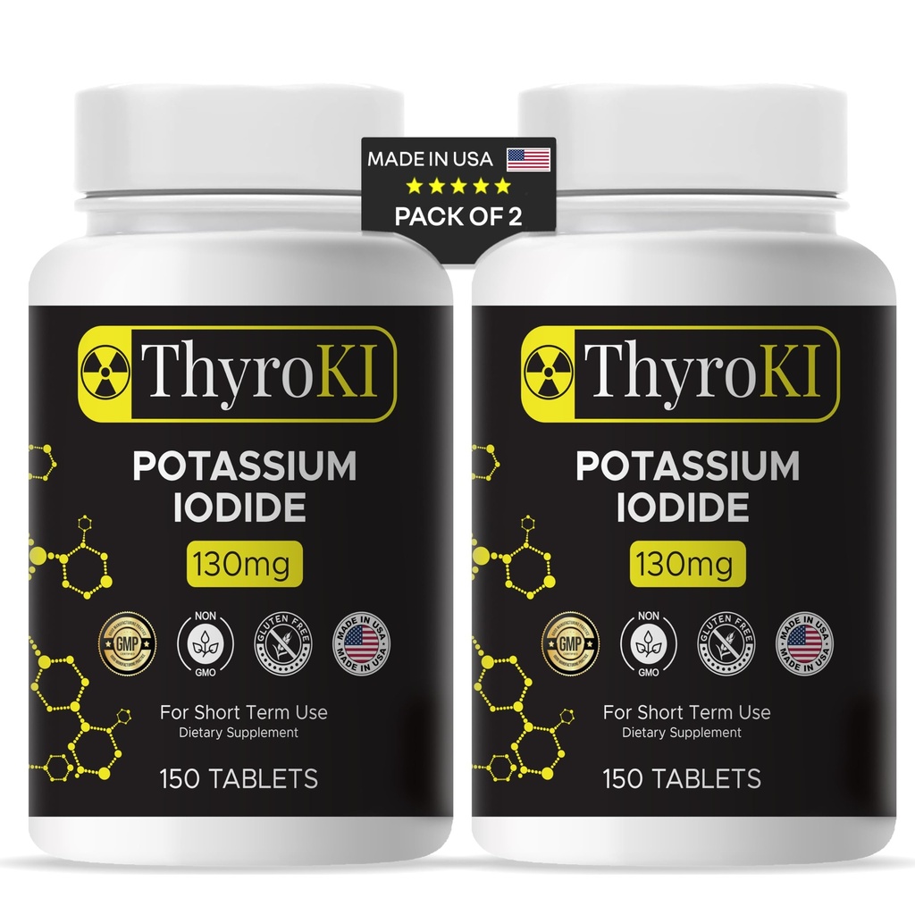 Iodid tablety kalium 130 mg - Podpora štítné žlázy a dýchacích cest - YODO Naciente KI Pills CLAS124; Fast- Disolving Emergency Jod Supplement CLAS124; Non- GMO CLAS124; Gluten Free CLAS124; 300 Tablet CLAS124; Made in USA CLAS124; Balení po 2