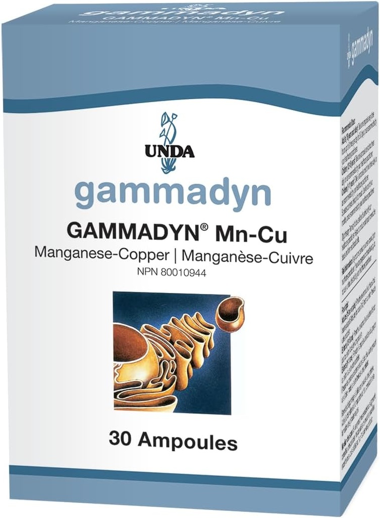UNDA GAMMADYN Mn-Cu PHARMAD124; Manganese- Copper Oligo-Element Supplement PHARD124; 30 Ampoules