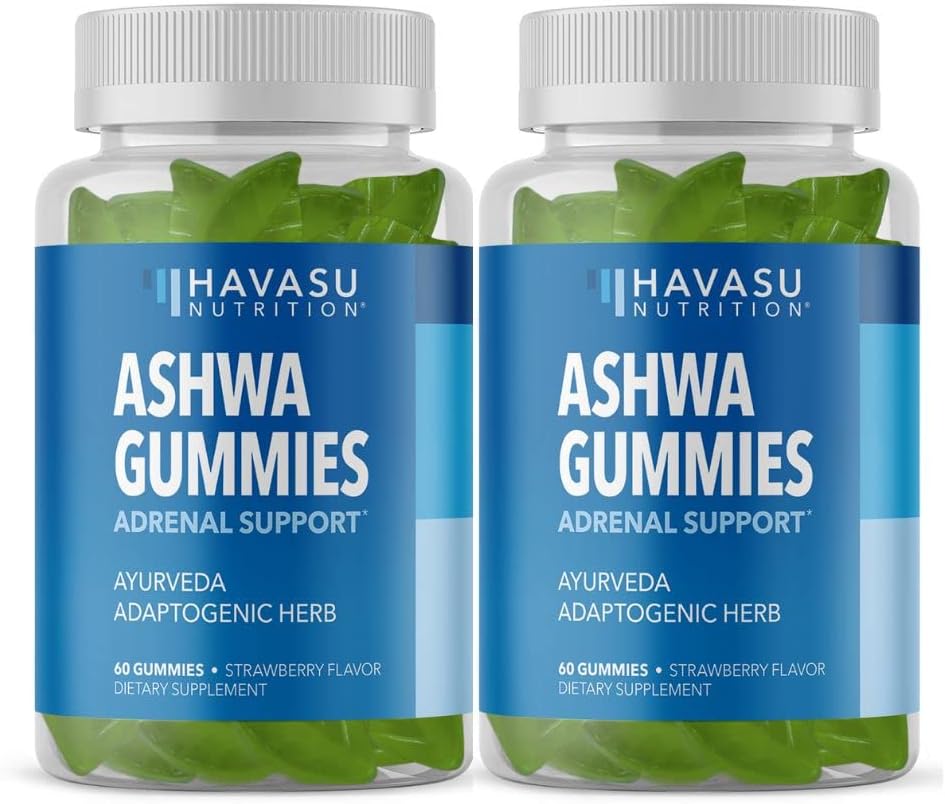 Ashwagandha Gummies dodatek navržen tak, aby podporoval přírodní klid - Bylinná podpora - Ashwagandha Gummies pro ženy a muže - Non- GMO a gluten- Free Supplement - 120 Vegan Strawberry Gummies