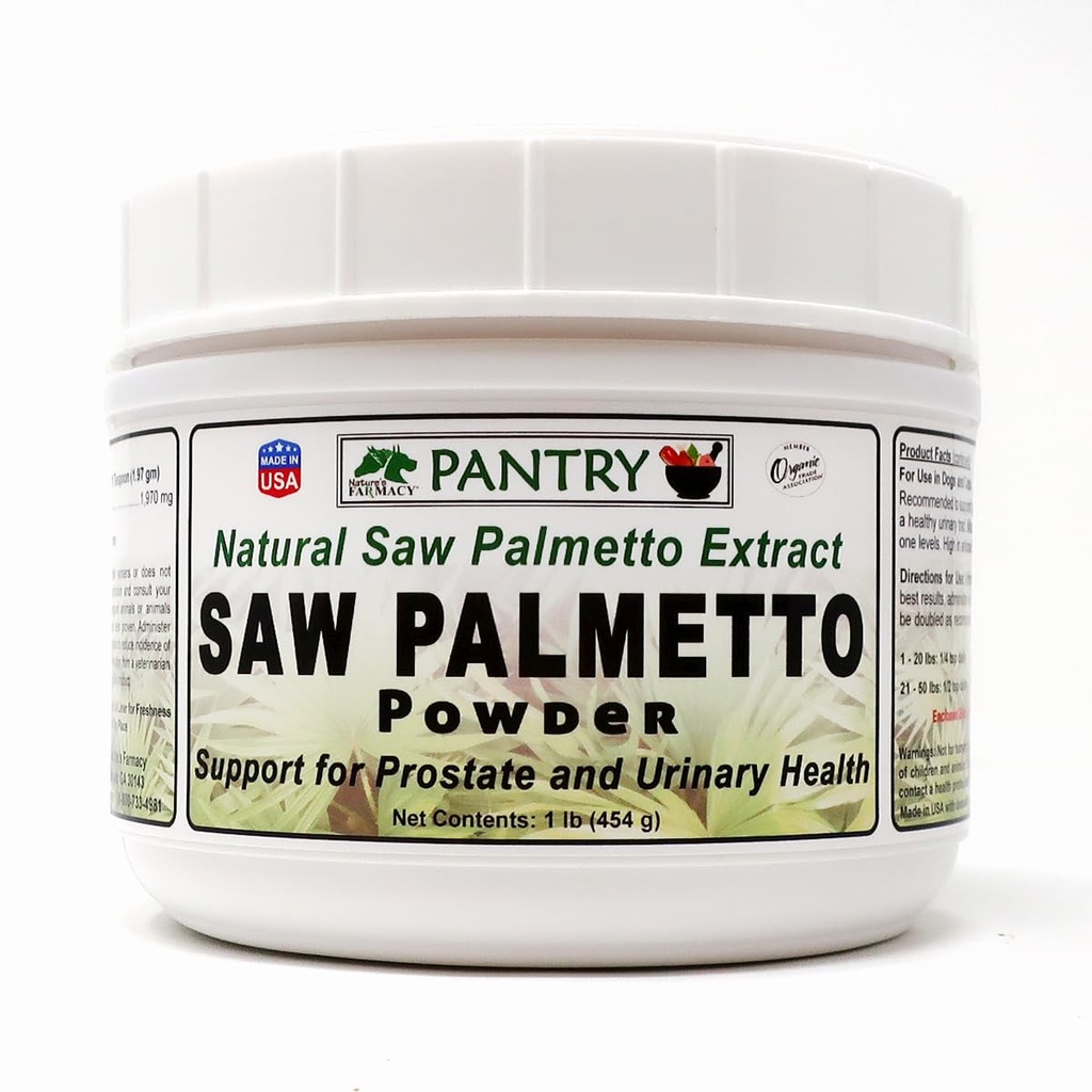 Dogzymes Saw Palmetto Powder - Eases Močové potíže, které vznikají při zvětšení prostaty obstrukce moči z opouštění močového měchýře