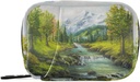 Olejomalba Spring Forest Pill Box 7 Day Pill Pouzdro Taška Cestovní Pill Pořadatel Bag se Zipper Přenosný Týdenní Pouzdro Kompaktní Velikost pro Vitamin Doplatek Držák
