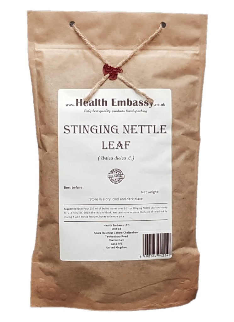 Zdravotní velvyslanectví Stinging Nettle Leaf 124; Urtica Dioica L 'I124; Bylinný čaj (100g)
