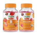 Lifeable B Complex Kids + vápník s vitamínem D Děti, Gummies Bundle - Great Ochutnávání, dodatek k vitamínu, gluten zdarma, GMO zdarma, Žvýkací žlab