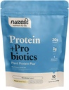 Nuzest - Protein + Probiotika - Gut Health - Superfood Powder Plant Protein Blend - 300g / 10.6 oz Pouch (10 Servings) (Francouzská vanilka, 300g)