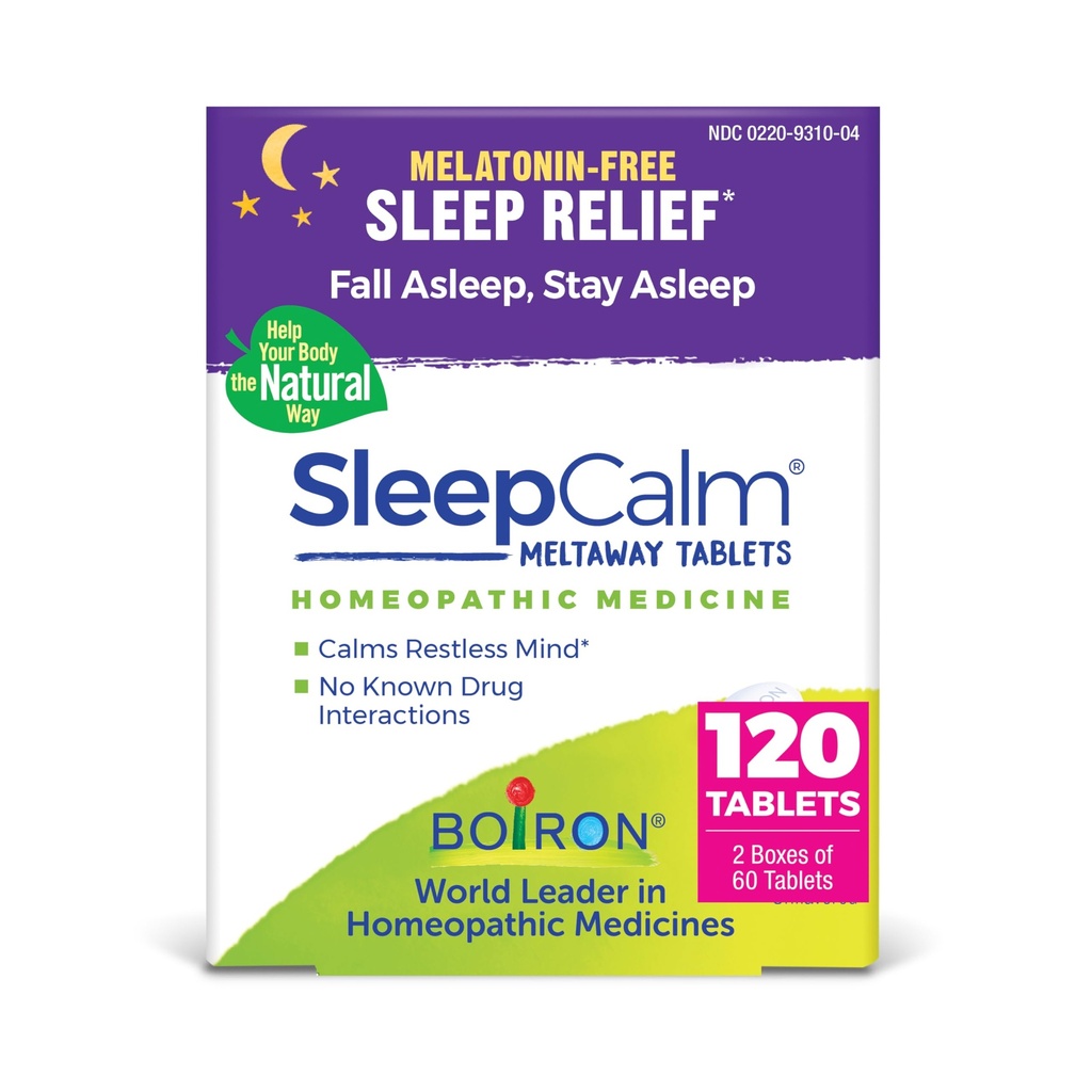 Boiron SleepCalm Sleep Aid for Deep, Relaxing, Restful Nighttime Sleep - Melatonin- Free a non Habit- Forming - 60 Počet (balení po 2)