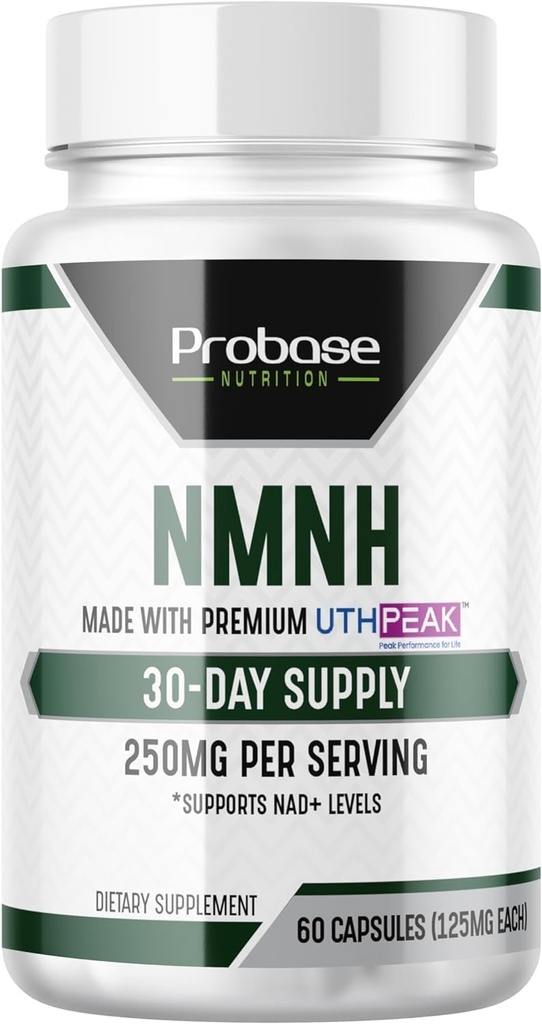 Uthpeak NMNH NAD dodatek 250mg - Doporučená dávka pro zdravé stárnutí, doplněk k paměti pro kognitivní funkce (60 Kapsle) - Alternativa k NR, NAD, Quercetin a Fisetin