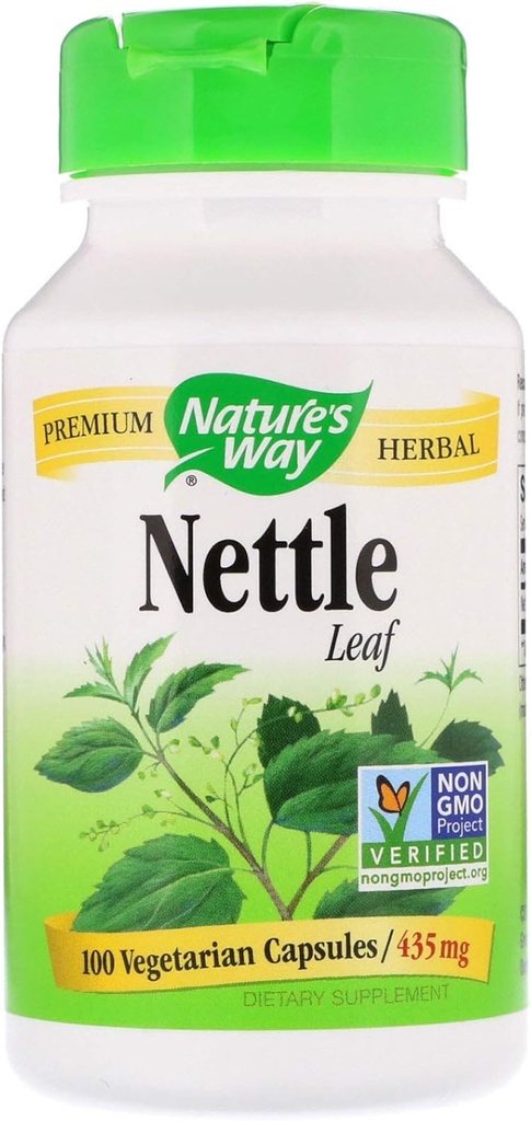 Nature 's Way Nettle Leaf 435 mg, TRU-ID Certified, Non-GMO Project, Vegetarian, 100 Count, Pack of 2