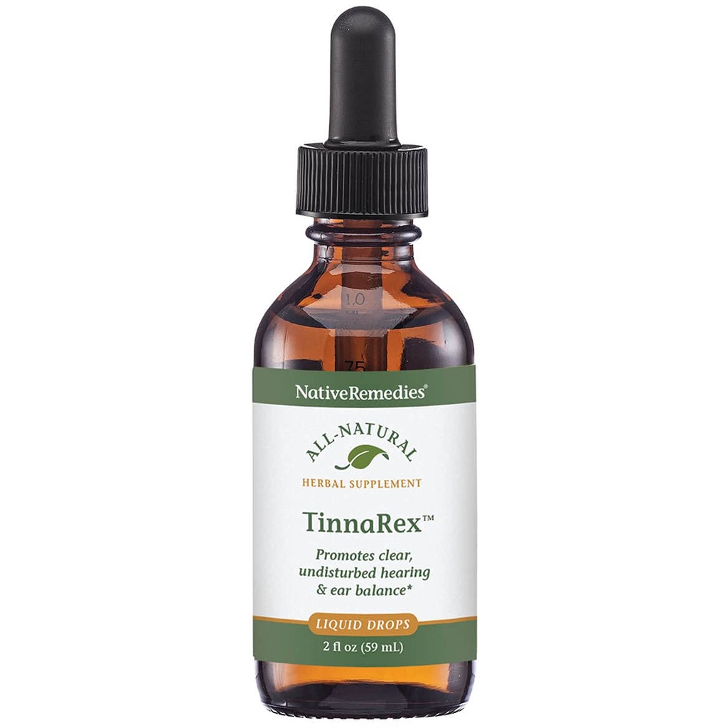Nativní remedies TinnaRex - Všechny přírodní bylinné doplňky podporuje jasné a nerušené sluch - Podporuje ušní struktury, zvukové vedení a Conveyance - 59 ml