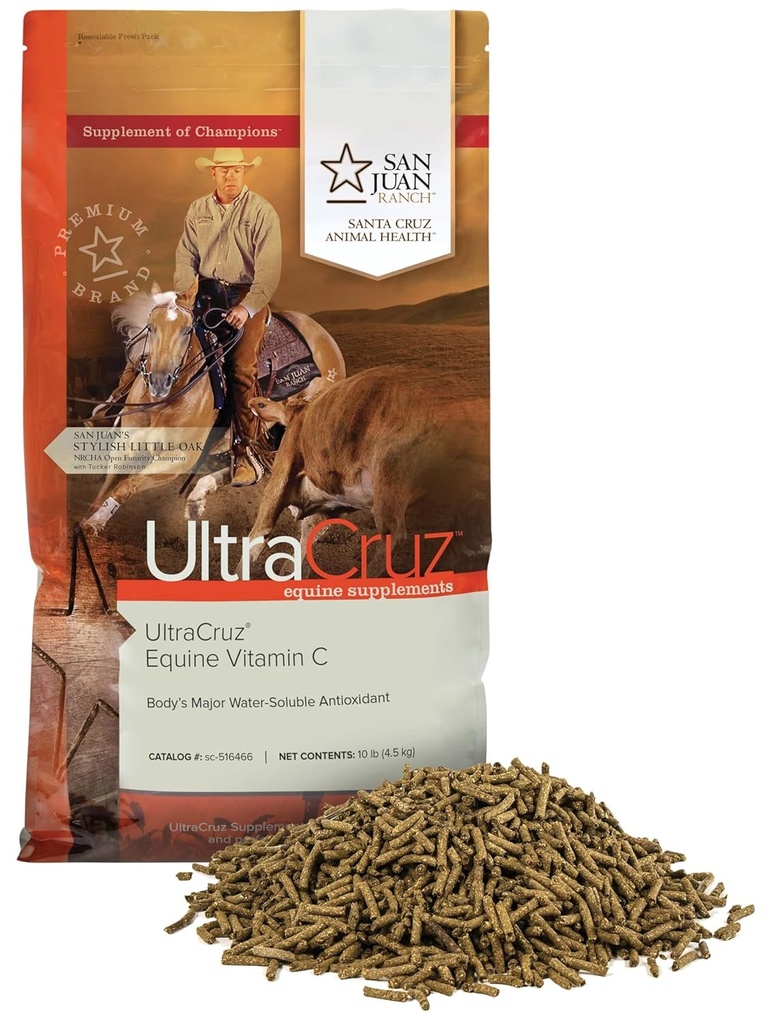 UltraCruz- 516466 Koňský vitamin C (kyselina askorbová) Doplněk pro koně, 10 liber, Pelet (80 denní dodávka)
