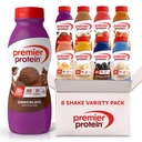 Premier Protein Shake, 8 Flavor Variety Pack, 30g Protein, 1g Cukr, 24 Vitamíny & Minerály, Nutrients na podporu imunitního zdraví 11.5 Fl Oz (8 Pack)
