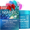 MAREE Kompletní kosmetické řešení - Pod očními gely a vlasovou maskou, kondicionér - Marine Collagen, Hyaluronic acid, Kokosový olej & Keratin - Redukuje Puffy Eyes & Dark Circles, Hydrating Fine & Frizzy vlasy