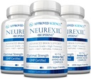Schválený vědecký Neurexil - Přírodní nootropická podpora s DMAE - Vylepšení funkce mozku, Sharpen Clarity, Boost Paměť - L-Tyrosin, Ginkgo Biloba, Huperzine A, BioPerine - 3 Měsíční dodávka