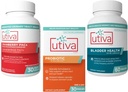 15% Bundle Utiva Cranberry PACs Doplněk pro močový trakt Zdraví 30 Vegi Capsule + Utiva Probiotic pro Gut a močový trakt Zdraví 30 Zpožděné uvolnění Vegi Capsule + Utiva Blinder Zdraví 60 Kapsle