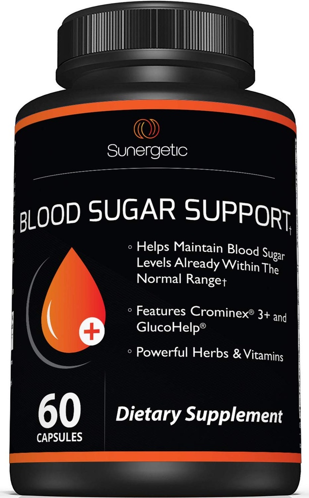 Premium Blood Support Supplement- Podporuje zdravé hladiny cukru v krvi již v rámci normálního rozsahu - Zahrnuje bitter Melon Extract, Vanadium, Chrom, Skořice, & Alpha Lipoic Acid- 60 Kapsle