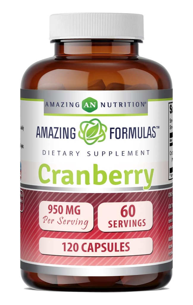 Amazing applicas Cranberry Extract Cranberry 124; 950 Mg Per Serving Cranberry 124; 120 Kapsle Dodatek Cranberry 124; Non- GMO, Gluten Free, Made in USA
