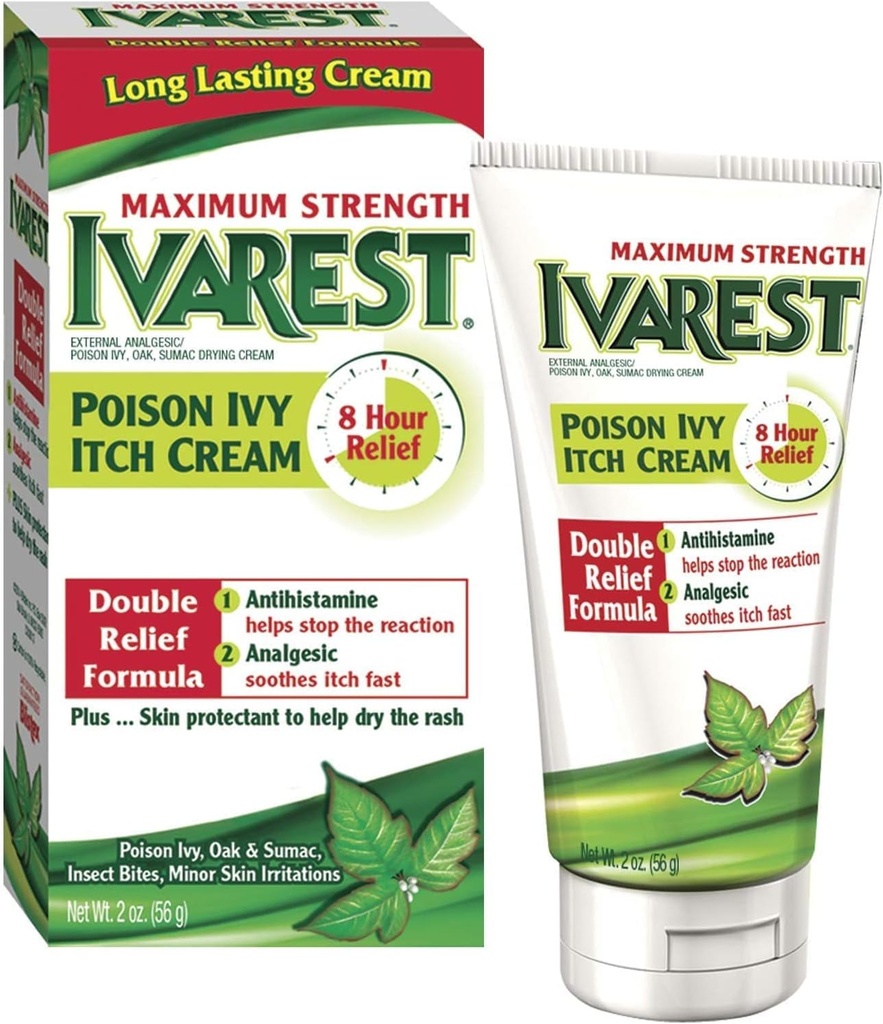 Ivarest 8 hodinová maximální síla proti - Itch Cream - 2 Oz / Pack, 2 balení