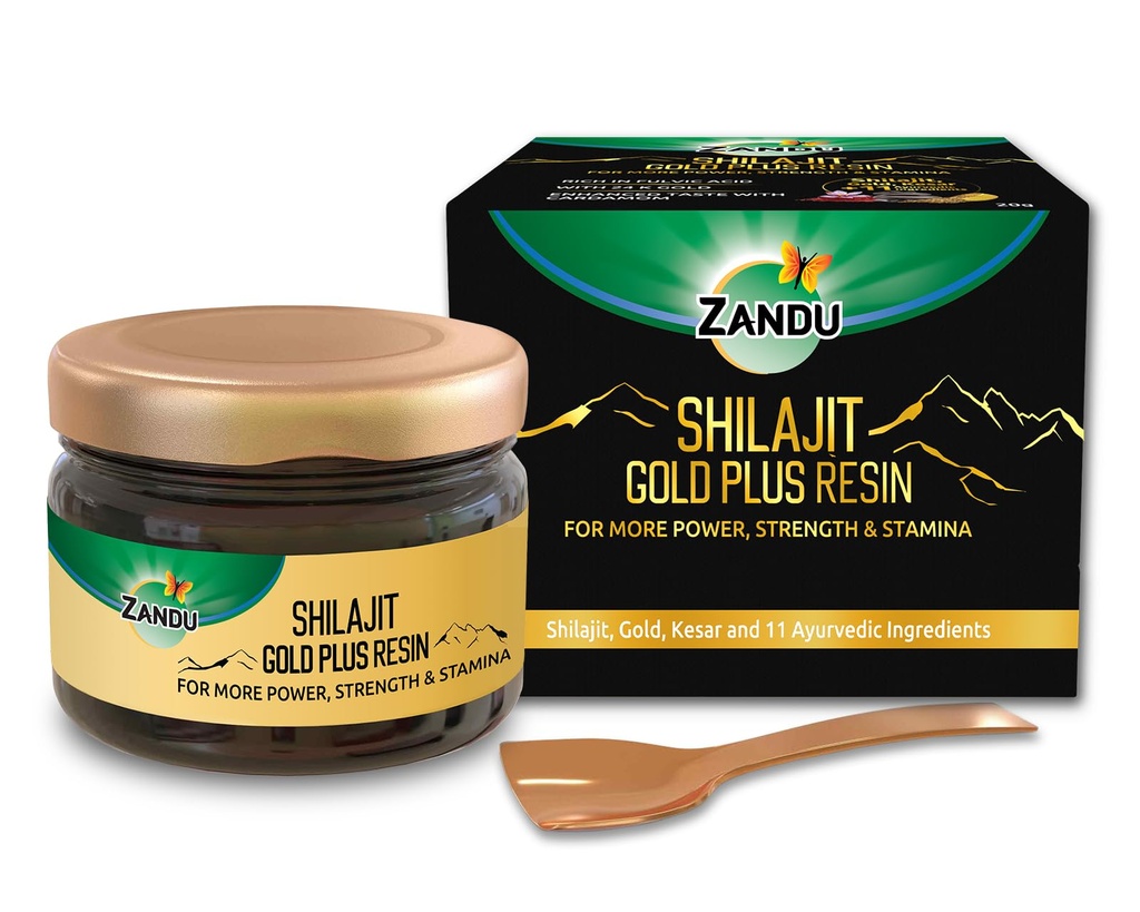 Zandu Himalayan Shilajit Resin 124; přírodní Plant- Based Supplement for Energy, Strength & Physical Performance 124; Podporuje aktivní životní styl a vitalitu 124; 0.71 Oz (20g)