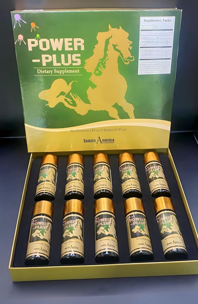 Power Plus Extra Streght / Ginseng Energy Drink. 1oz X 10BOTTLES.