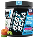 BPI Sports Best BCAA - BCAA Powder - Branched Chain Amino Acids - Muscle Recovery - Muscle Protein Syntéza - Lean Muscle - Lepší výkon - Hydratace - Sour Candy - 35 Servings - 12.34 oz.