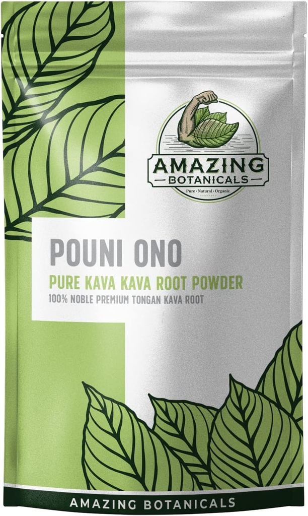 Tongan Kava Root - Pouni ONO - 100% Noble Pure Tonga Natural Kava Drink Powder, 16oz, 1 librový sáček čistého Tongan Kava Pouni ONO