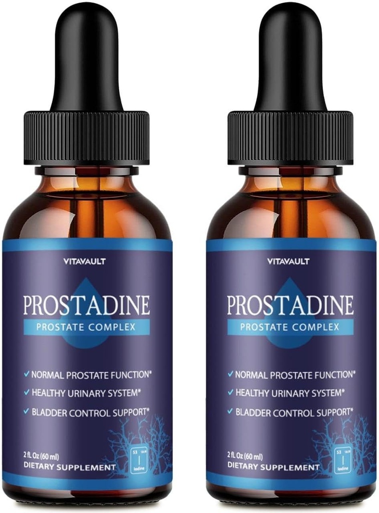 Prostadine, Potent Prostate Support Liquid Drops, Vysoce hodnocené Prostadin pro celkový Prostate Wellness, Easy- to- Use Dropper Form (2 Pack)