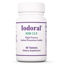 Optimox Iodoral 12, 5 mg Doplněk k jódu, Podpora štítné žlázy pro ženy a muže, Lugol Solution Pills, Iodidové tablety draselné, denní minerální komplex - 90 Počet
