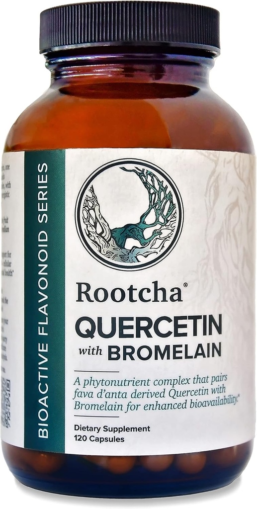 Quercetin s Bromelain - Bioactive Fava d 'Anta Derived Quercetin s 2400 GDU / g Bromelain 120 Kapsle