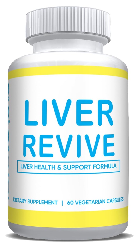 Játra Revive Natural Detox, Cleanse & Support Formule Opravy w / Artyčok, Mléčné Thistle, Pampeliška Kořen, Beetroot, Mléko Thistle Játra Defense Dodatek Zdravá funkce jater 60 Vegetariánské kapsle