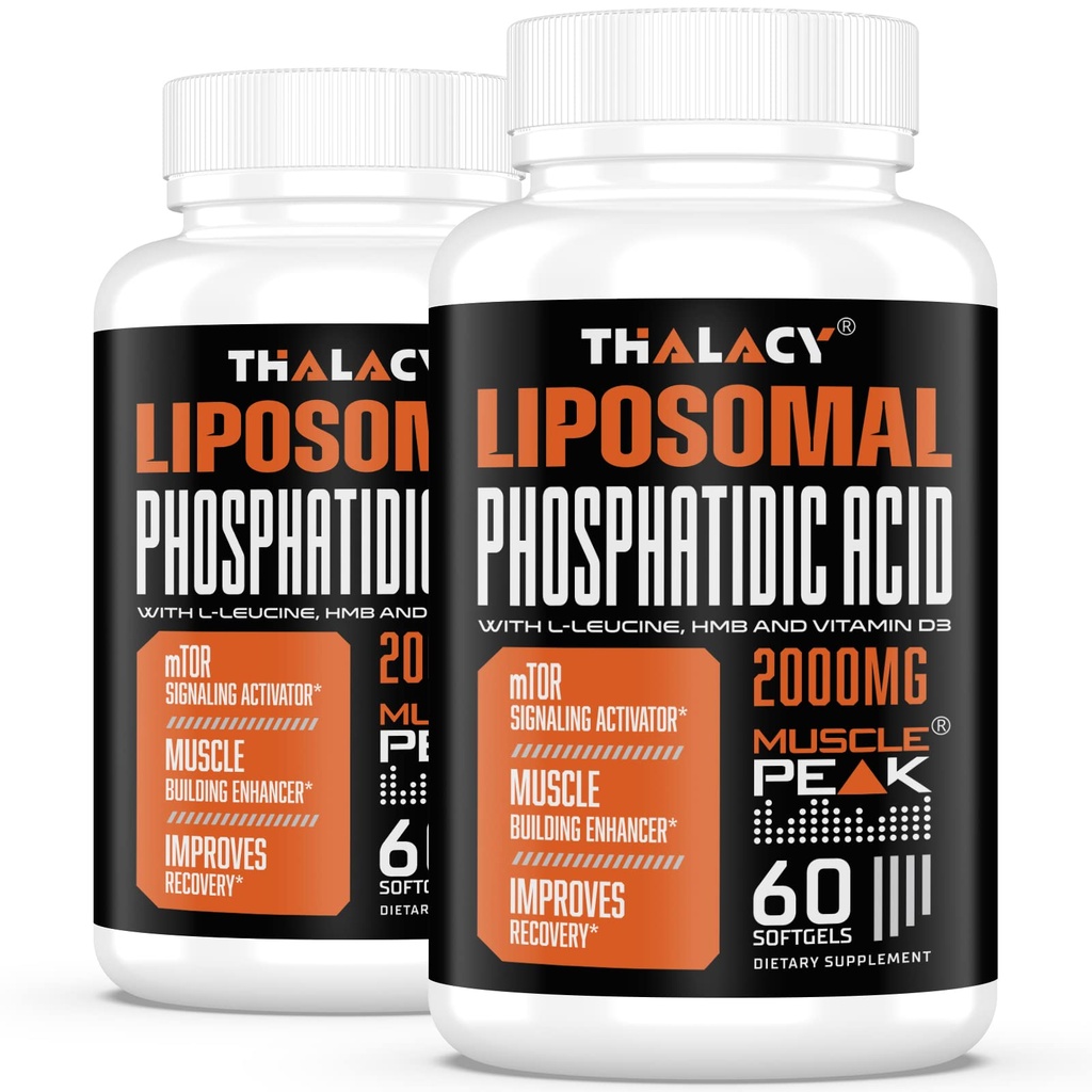 2000mg Lipozomální fosfatidové kyseliny (PA) 124; Muscle Builder, High Absorption Muscle Building Supplementary for Men & Women Agriculture 124; Muscle Gainer, mTOR Protein Syntéza & Lean Body Mass, Síla, 120 Kapsle