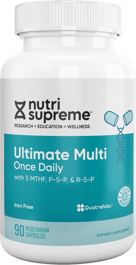 Nutri Nejvyšší Ultimate Multivitamin pro muže a ženy, s více než 20 vitamíny a minerály, Denní Nutriční dodatek pro imunitní podporu, Kosher, Vegetariánské 90 denní dodávky