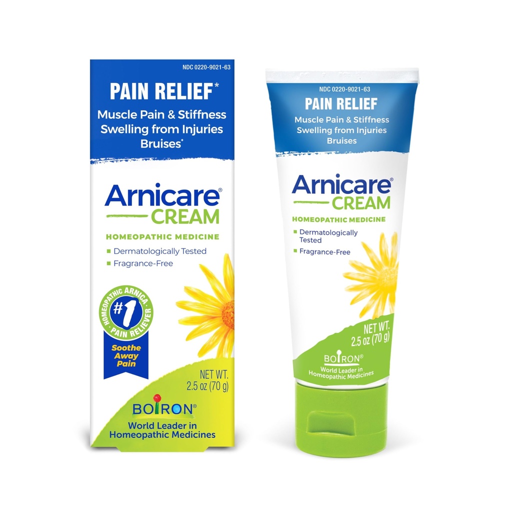 Boiron Arnicare Cream Natural Soothing Relief for Joint Pain, Muscle Pain, Otok, Soelth, and Stiffness - Fast Absorbing and Fragrance- Free - 2.5 oz