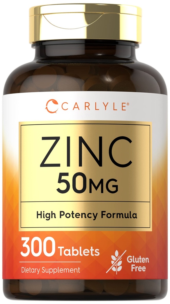Carlyle Zinc 50mg PHARMAN124; 300 tablet PHARMAN124; Vegetarian, Non- GMO, a gluten Free Supplementary PHARMAN124; Gluconate Gluconate PHARMAN124; High potency Formule