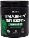 MASF Smashin 'Zelené Superfood Blend NSF Sport, Super Zelené Stravovací zdraví, Spirulina, Chlorella, Bloat Relief, 8.47 Ounce (Balení 1)