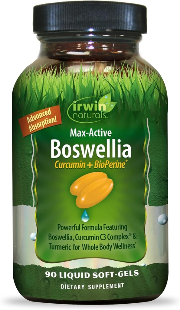 Irwin Naturals Curcumin Pro- Active - 90 Liquid Soft- Gels - s Curcumin C3 Complex & Boswellia pro celé tělo Wellness - Advanced Absorpce - 45 Služební