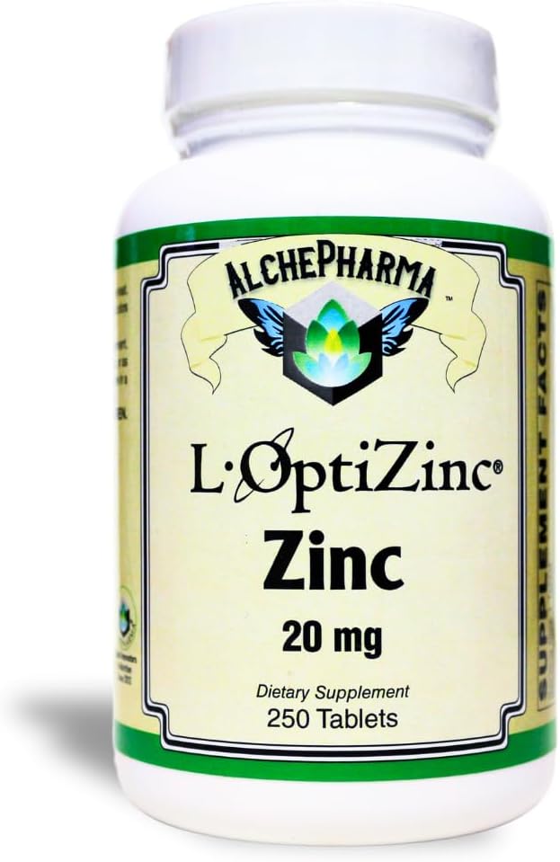 AP L-OptiZinek ® 20mg (Původní 1: 1 Komplex zinku vázaný na 100% přírodní methionin) (250)