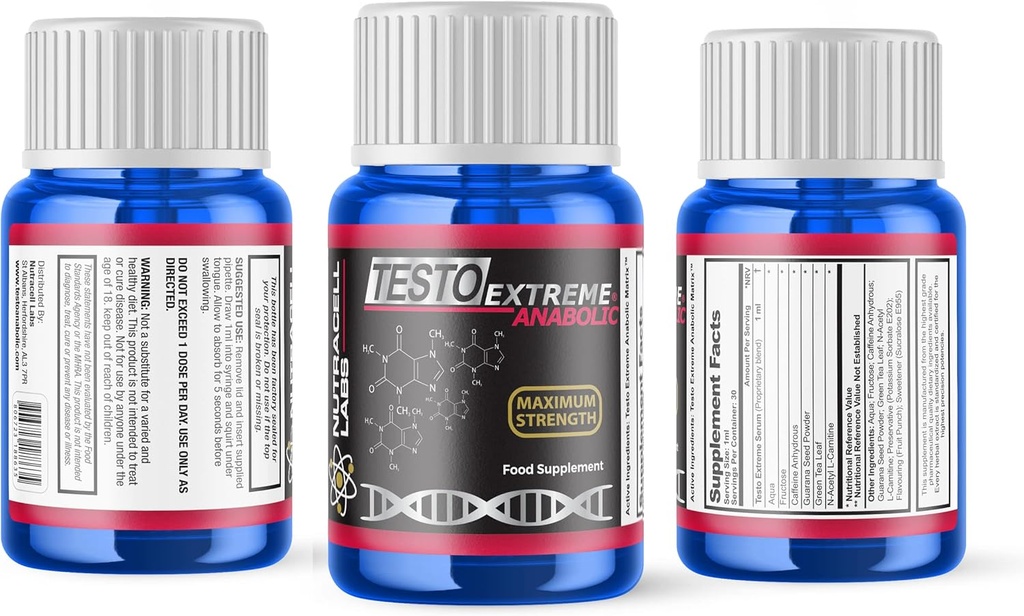 Testo extrémní anabolické (4 měsíční kurz) Testosteron Booster, Muscle Growth & Strength Stack