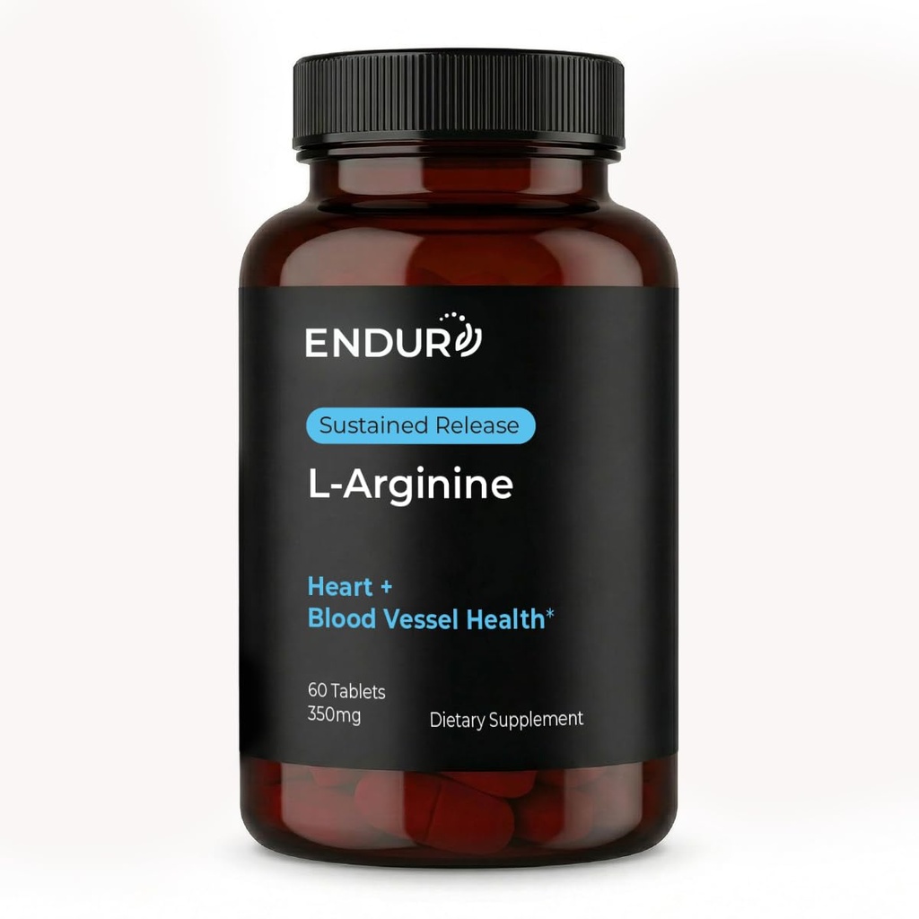 Endur L- Arginin dodatek, Pomáhá podporovat zdravý krevní tok & srdeční funkce, cvičení výkon & imunitní zdraví, gluten zdarma, 350mg (60 tablet)